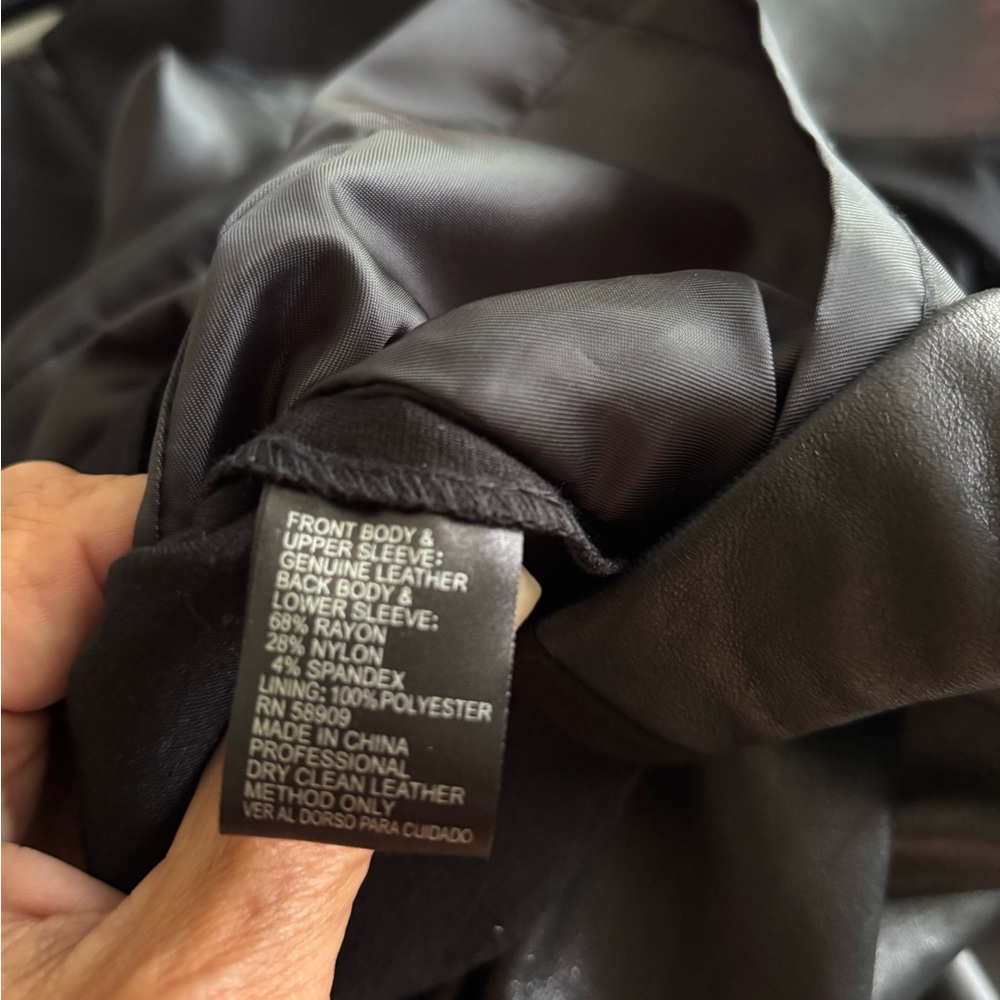Antonio Melani Classic Black Leather Dress Size 14. NWT - Picture 2 of 7